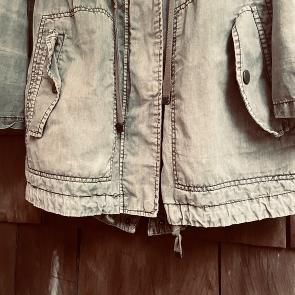 Garage Military Smart Parka Grey Green Utility Jacket Hooded Pockets M - Picture 10 of 14